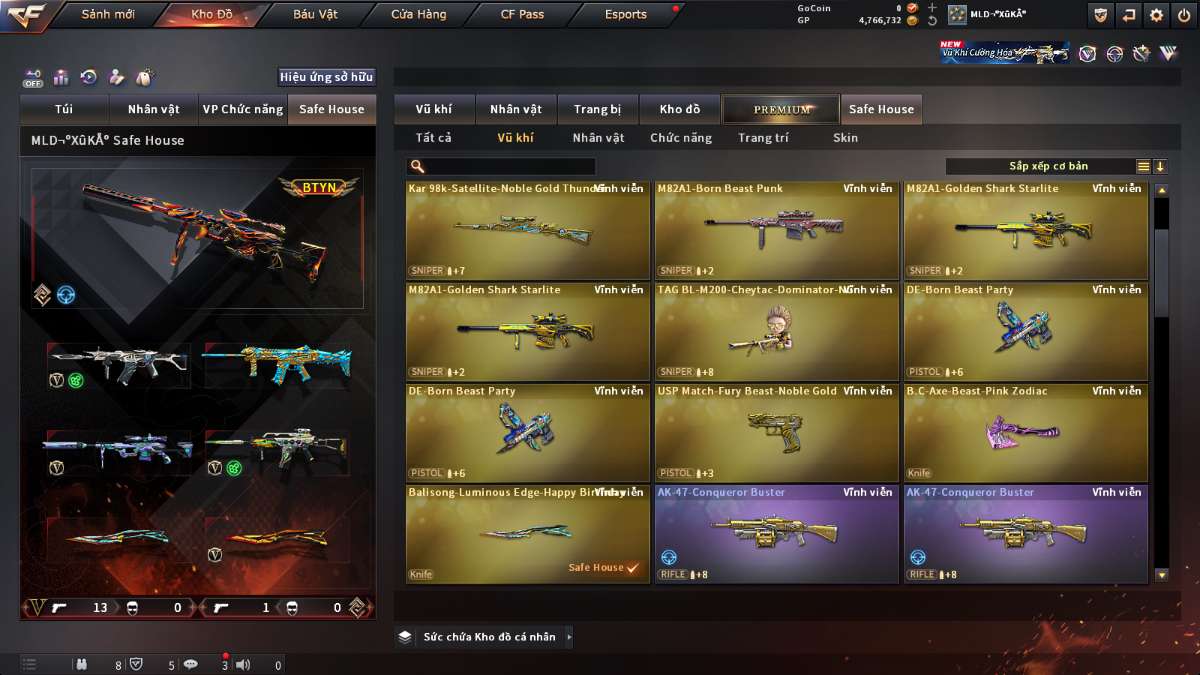 shop acc cf uy tin gia re